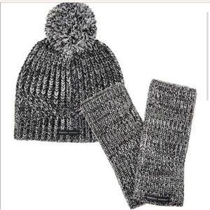 Rebecca Minkhoff beanie hat and arm warmers